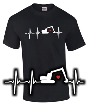 Herzschlag, Bagger - Unisex T