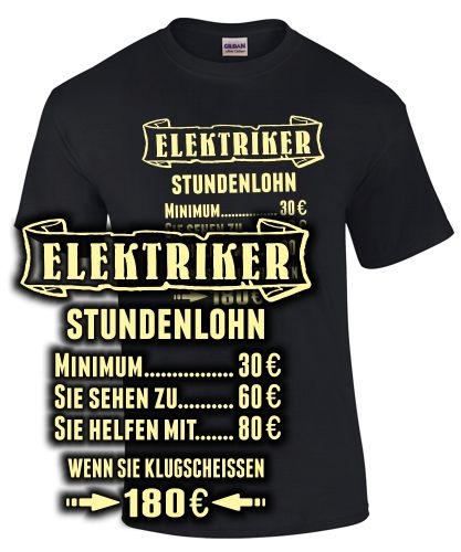 ELEKTRIKER, Stundenlohn