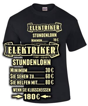 ELEKTRIKER, Stundenlohn